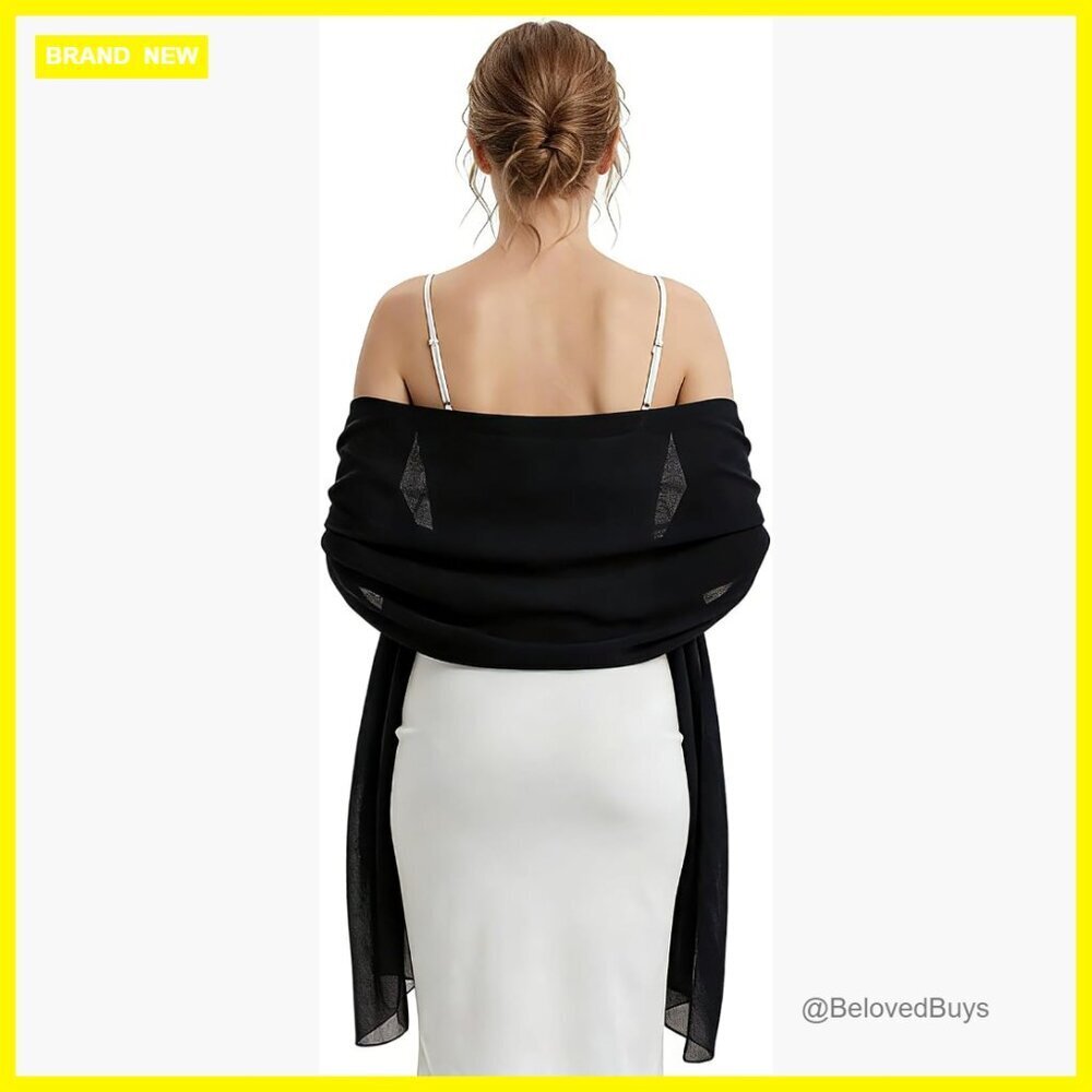 Chiffon Shawl Wrap Sheer Scarf for Weddings Formal Evening Dresses
